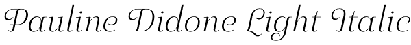 Pauline Didone Light Italic Font