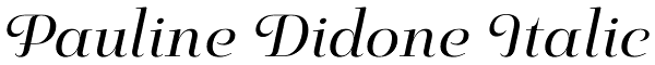 Pauline Didone Italic Font