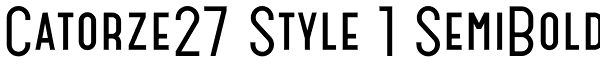 Catorze27 Style 1 SemiBold Font