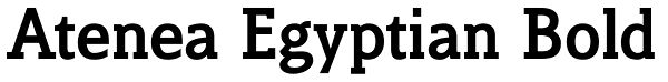 Atenea Egyptian Bold Font