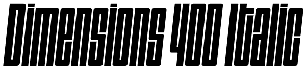 Dimensions 400 Italic Font