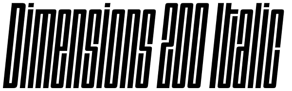 Dimensions 200 Italic Font