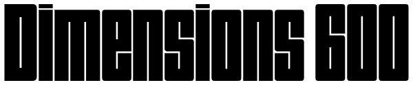 Dimensions 600 Font