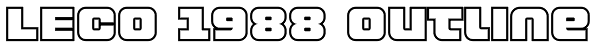 LECO 1988 Outline Font