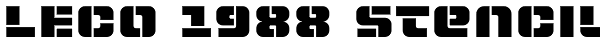 LECO 1988 Stencil Font