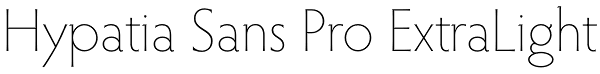 Hypatia Sans Pro ExtraLight Font