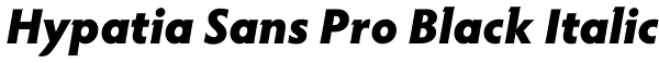 Hypatia Sans Pro Black Italic Font