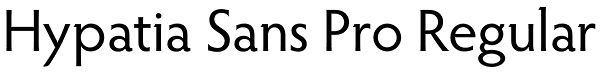 Hypatia Sans Pro Regular Font
