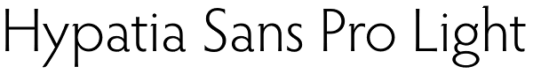 Hypatia Sans Pro Light Font