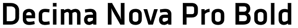 Decima Nova Pro Bold Font