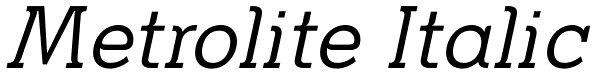 Metrolite Italic Font