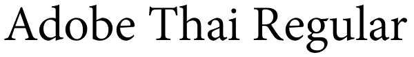 Adobe Thai Regular Font