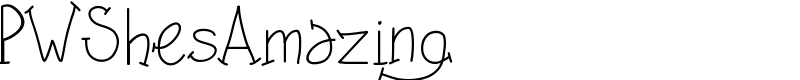 PWShesAmazing Font