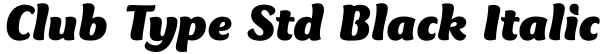 Club Type Std Black Italic Font