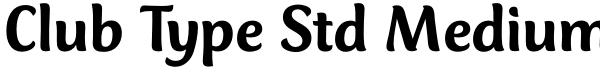 Club Type Std Medium Font