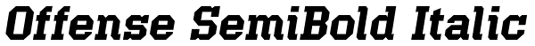 Offense SemiBold Italic Font