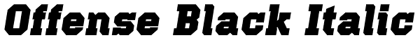 Offense Black Italic Font