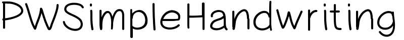 PWSimpleHandwriting Font