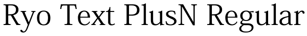 Ryo Text PlusN Regular Font