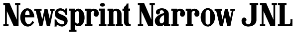 Newsprint Narrow JNL Font