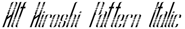 Alt Hiroshi Pattern Italic Font