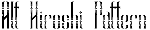 Alt Hiroshi Pattern Font