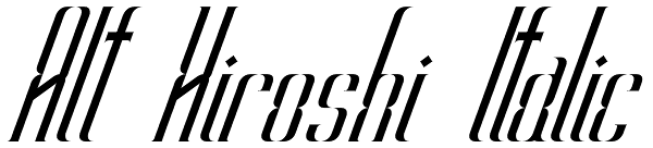 Alt Hiroshi Italic Font