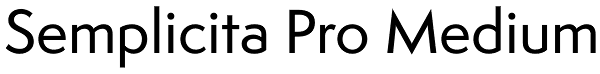 Semplicita Pro Medium Font