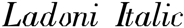 Ladoni Italic Font