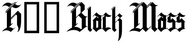 H74 Black Mass Font