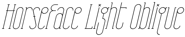 HorseFace Light Oblique Font