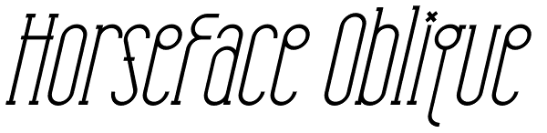 HorseFace Oblique Font