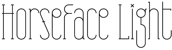 HorseFace Light Font