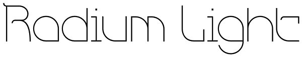 Radium Light Font
