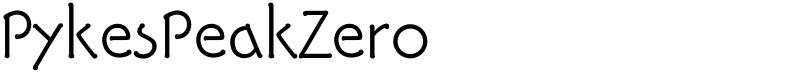 PykesPeakZero Font