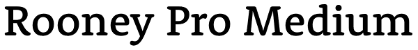 Rooney Pro Medium Font