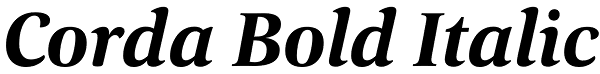 Corda Bold Italic Font