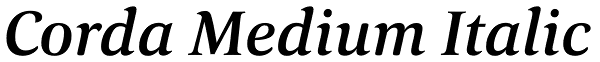 Corda Medium Italic Font