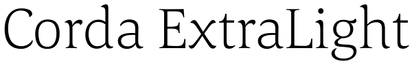 Corda ExtraLight Font