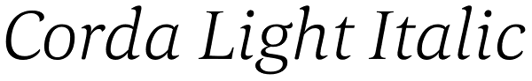 Corda Light Italic Font