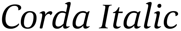 Corda Italic Font