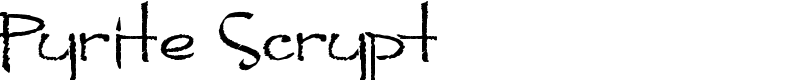 Pyrite Scrypt Font