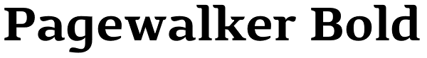 Pagewalker Bold Font