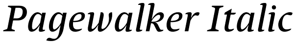 Pagewalker Italic Font