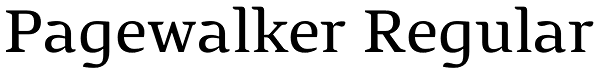 Pagewalker Regular Font