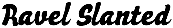 Ravel Slanted Font