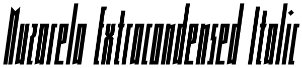 Muzarela Extracondensed Italic Font