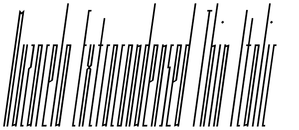 Muzarela Extracondensed Thin Italic Font