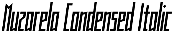 Muzarela Condensed Italic Font