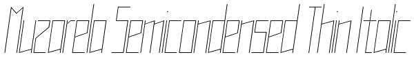 Muzarela Semicondensed Thin Italic Font